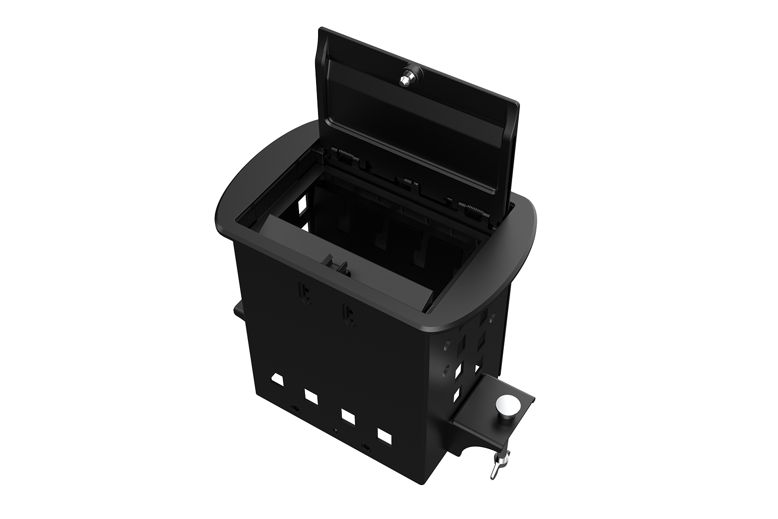 Прямоугольный металлический корпус Wize Pro WRTS-M-4CBOX-B